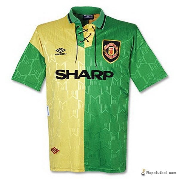 Camiseta Manchester United Replica Tercera Ropa Retro 92 93